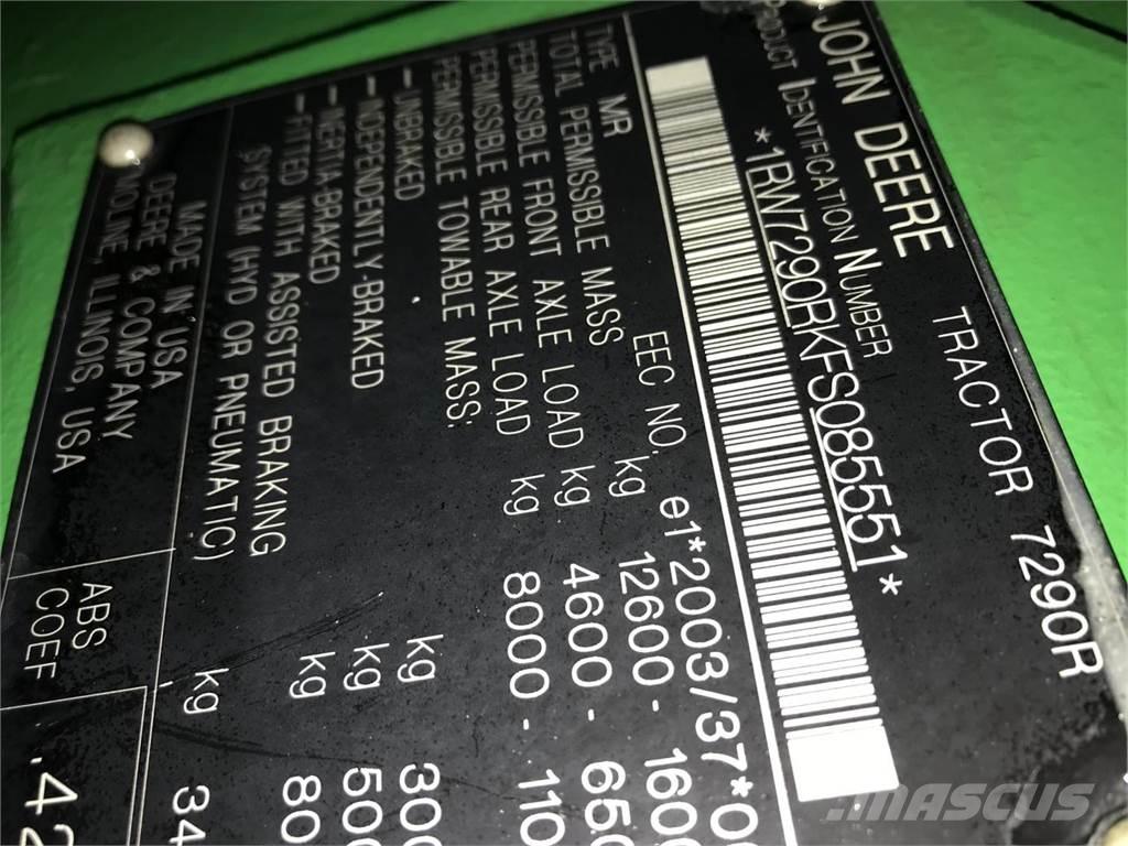 John Deere 7290R Tratores Agrícolas usados