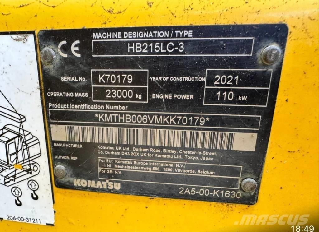 Komatsu HB 215LC-3 Escavadeiras de esteiras