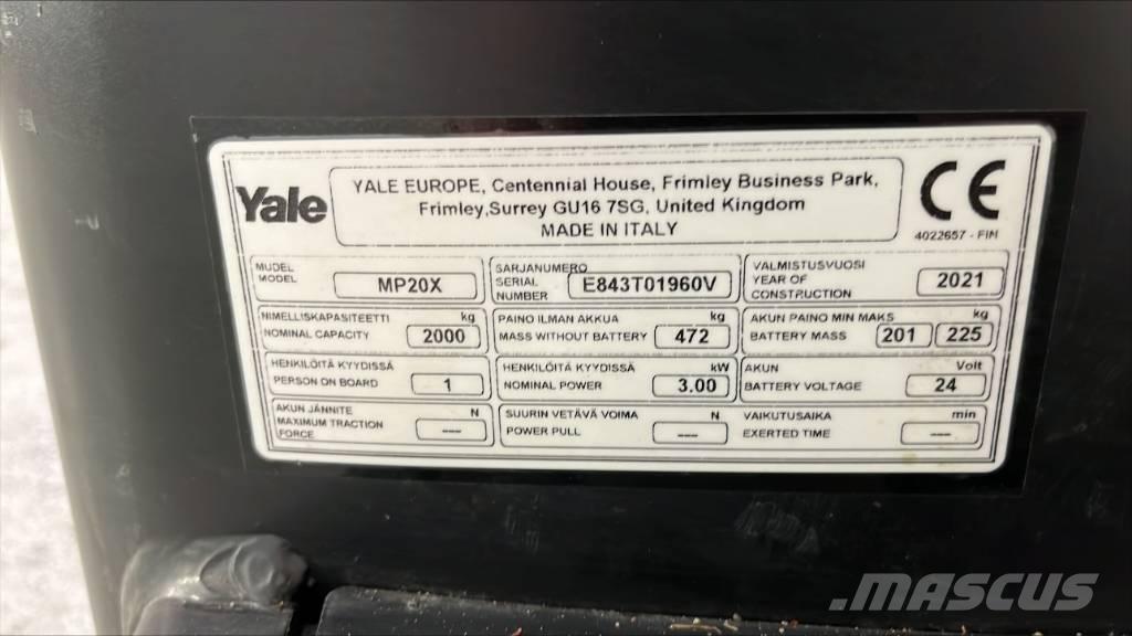 Yale MP 20 X Porta-paletes com plataforma