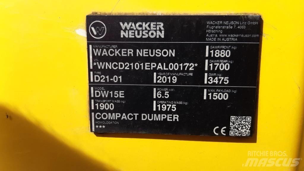 Wacker Neuson DW15e Dumpers de obras