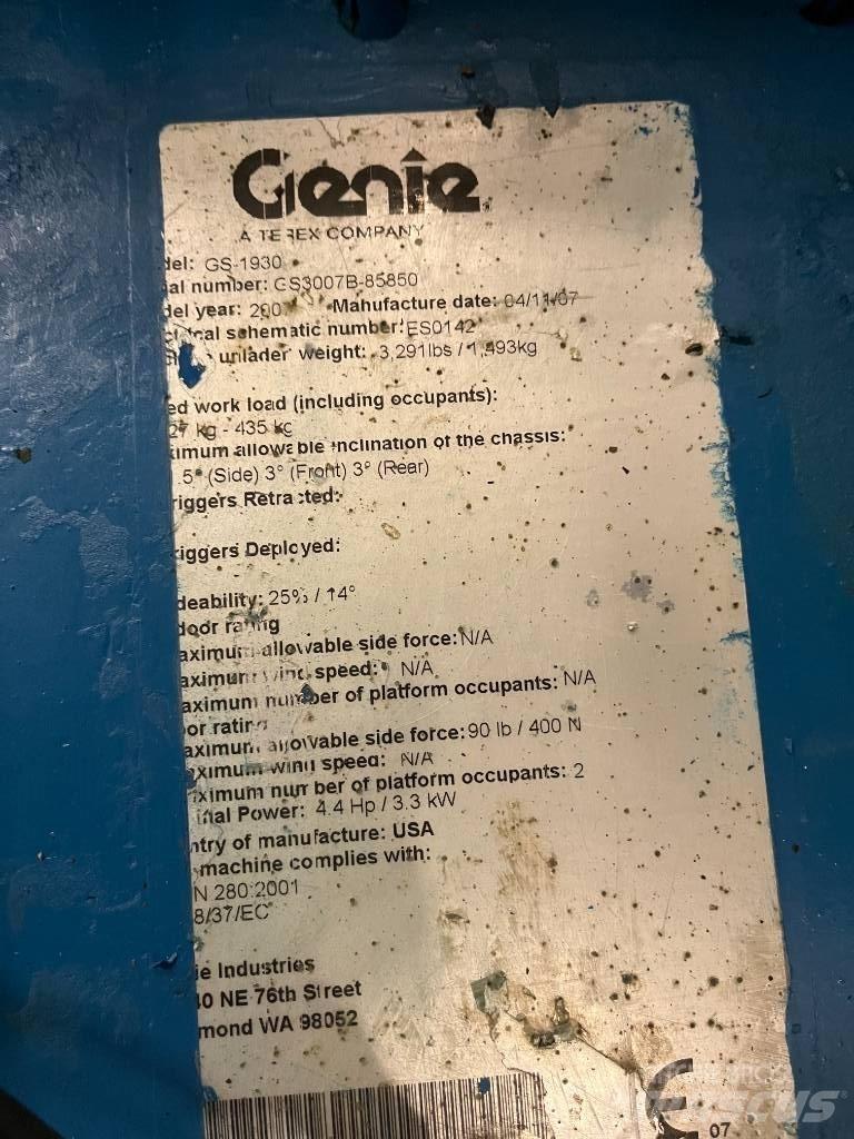 Genie GS 1930 Elevadores de tesoura