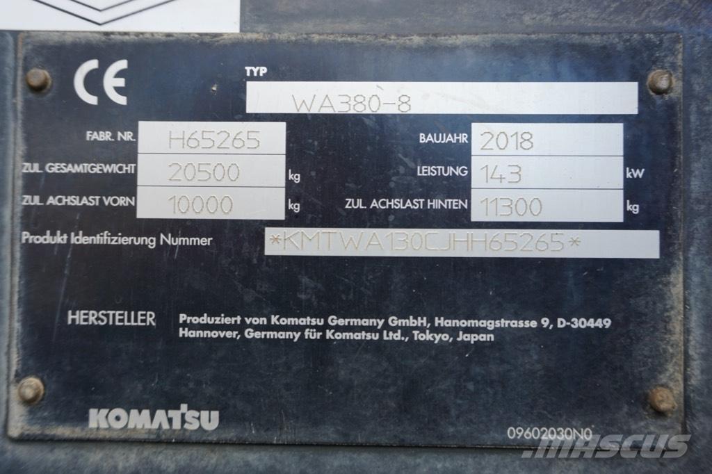 Komatsu WA 380-8 Carregadeiras de rodas