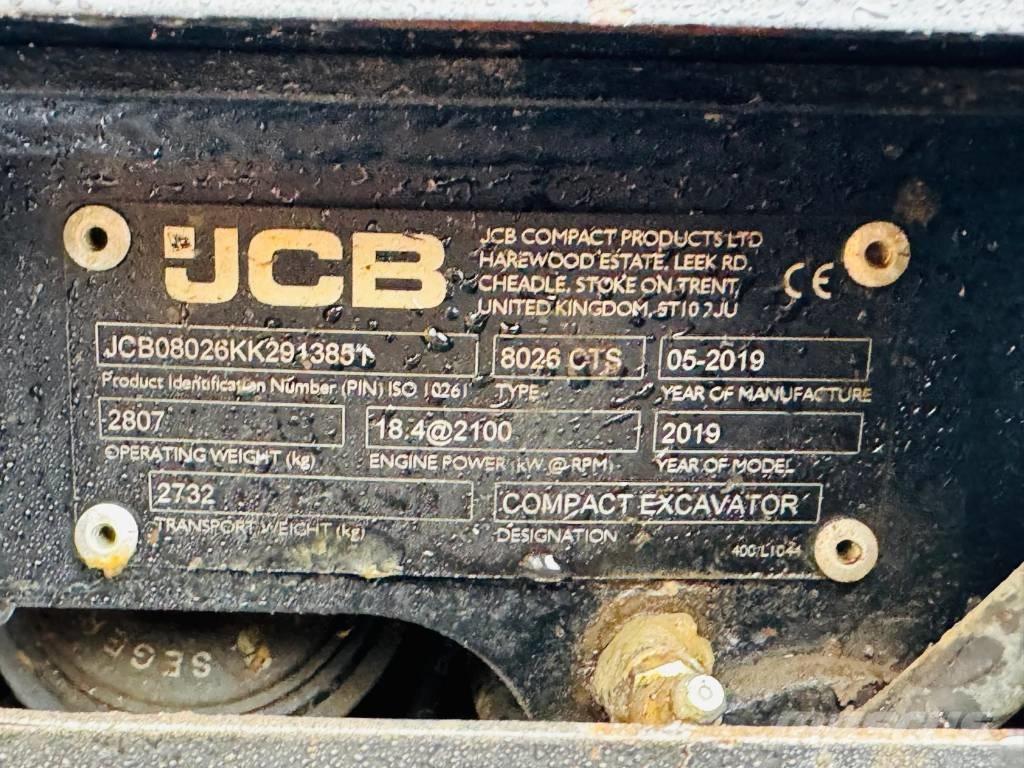 JCB 8026 CTS Miniescavadeiras