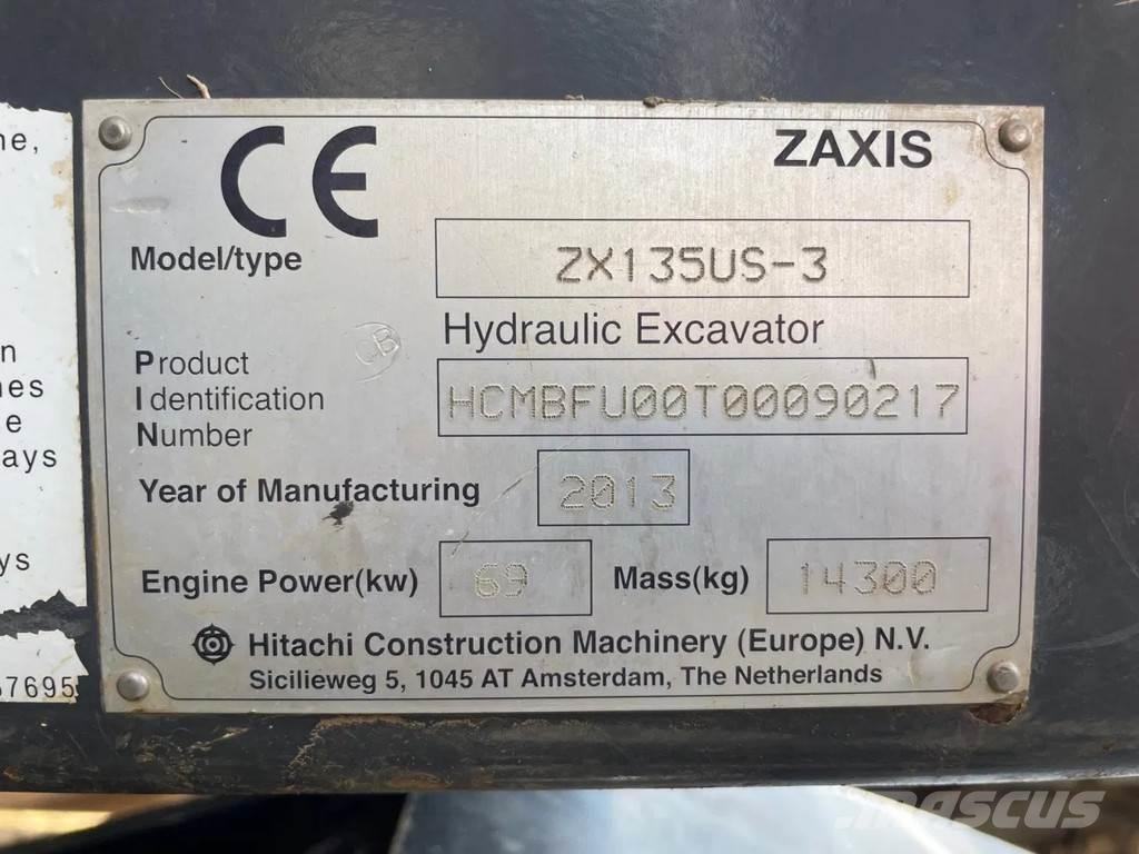 Hitachi ZX135US-3 Escavadeiras de esteiras