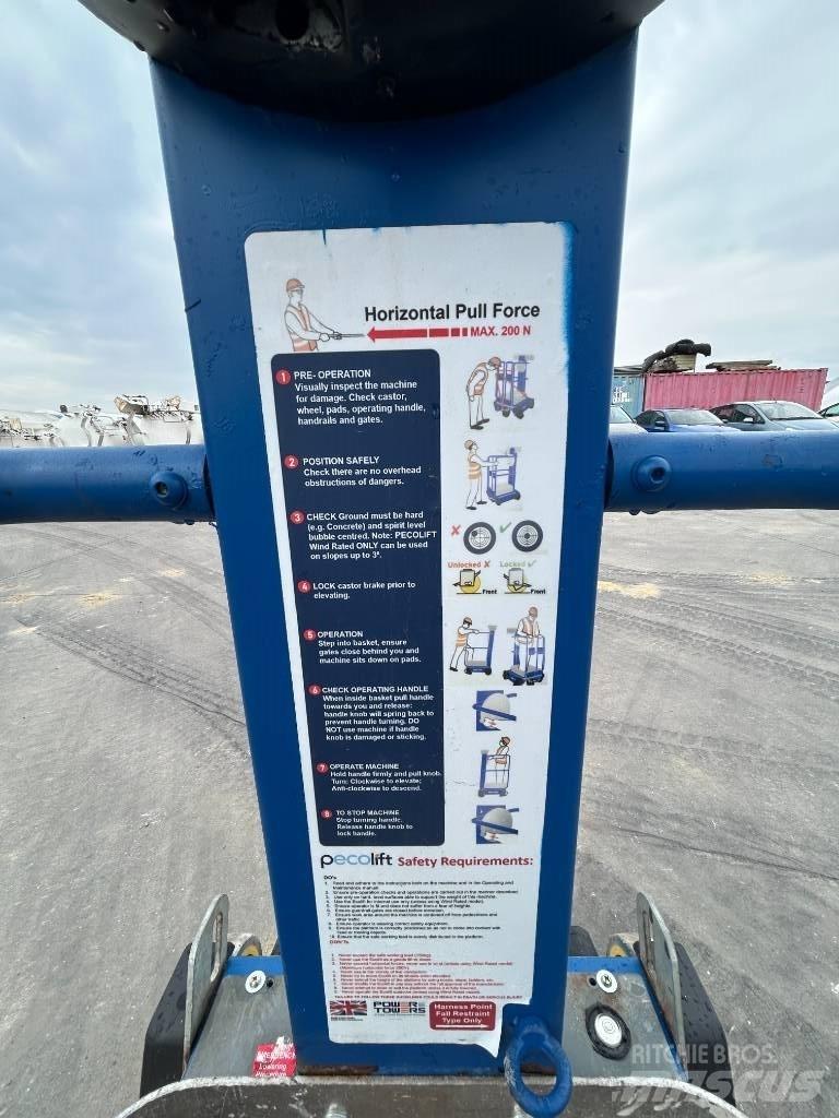 PECOLIFT Pecolift Plataformas mastro vertical propulsão manual