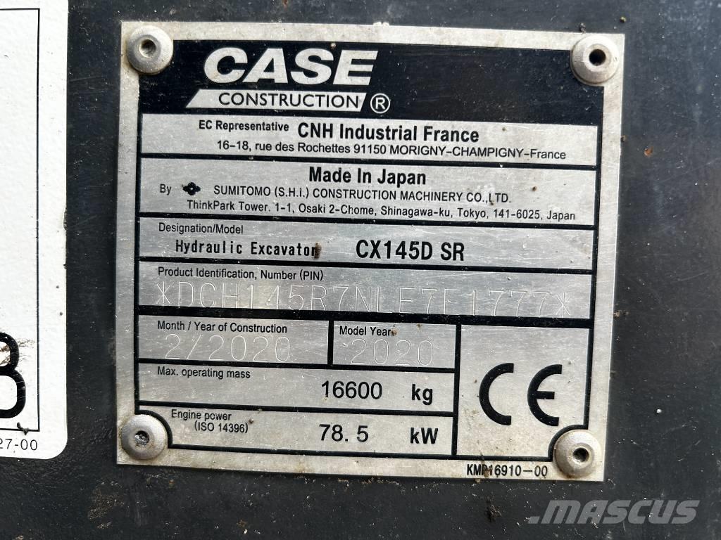 CASE CX 145 D SR Escavadeiras de esteiras
