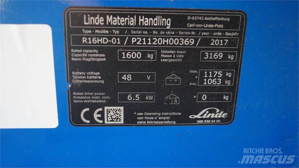 Linde R16HD Empilhadores Elevadores