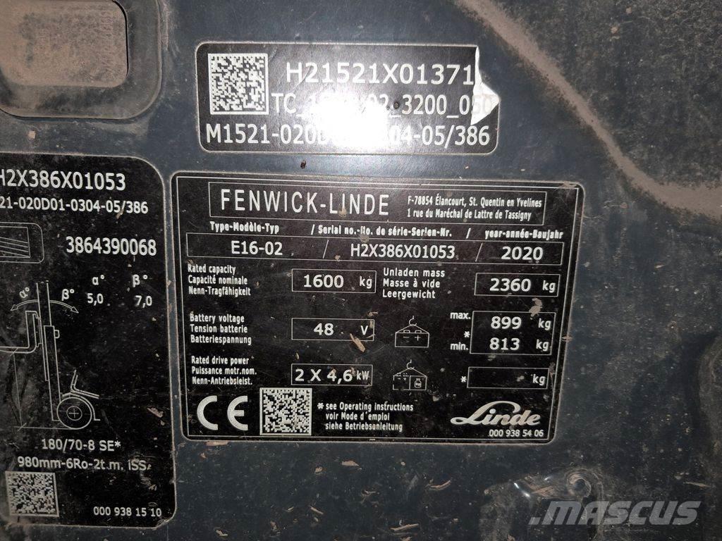 Linde E16-02 Empilhadores eléctricos