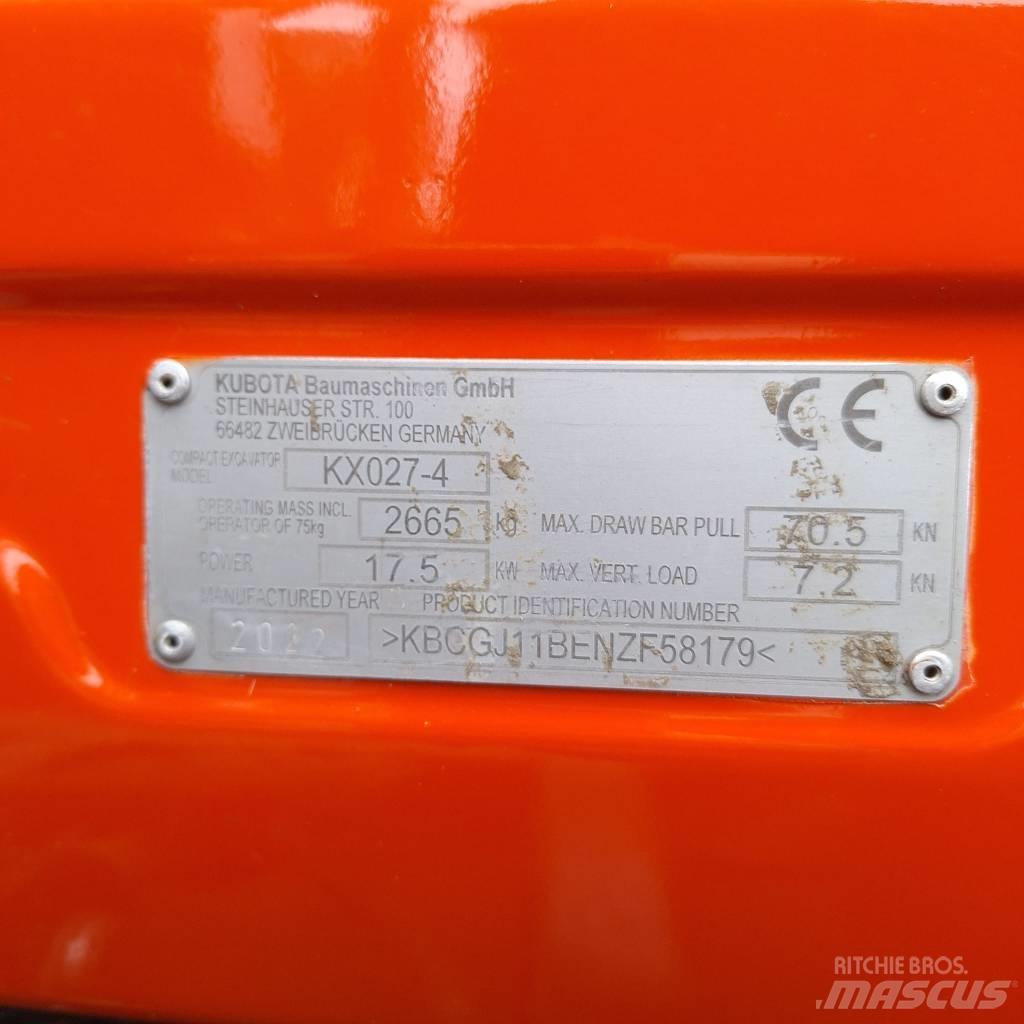 Kubota KX 027 Miniescavadeiras