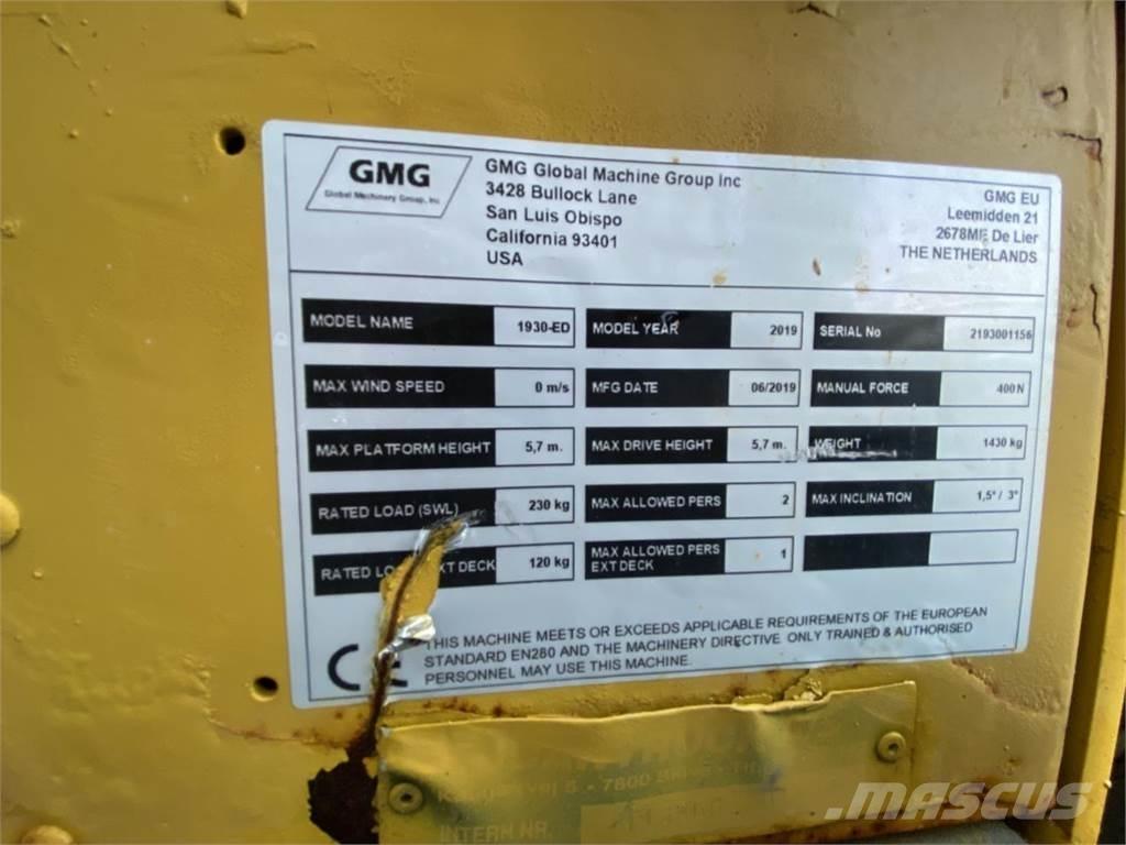 GMG 1930-ED Elevadores de tesoura