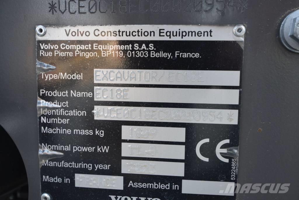 Volvo EC 18 E Miniescavadeiras