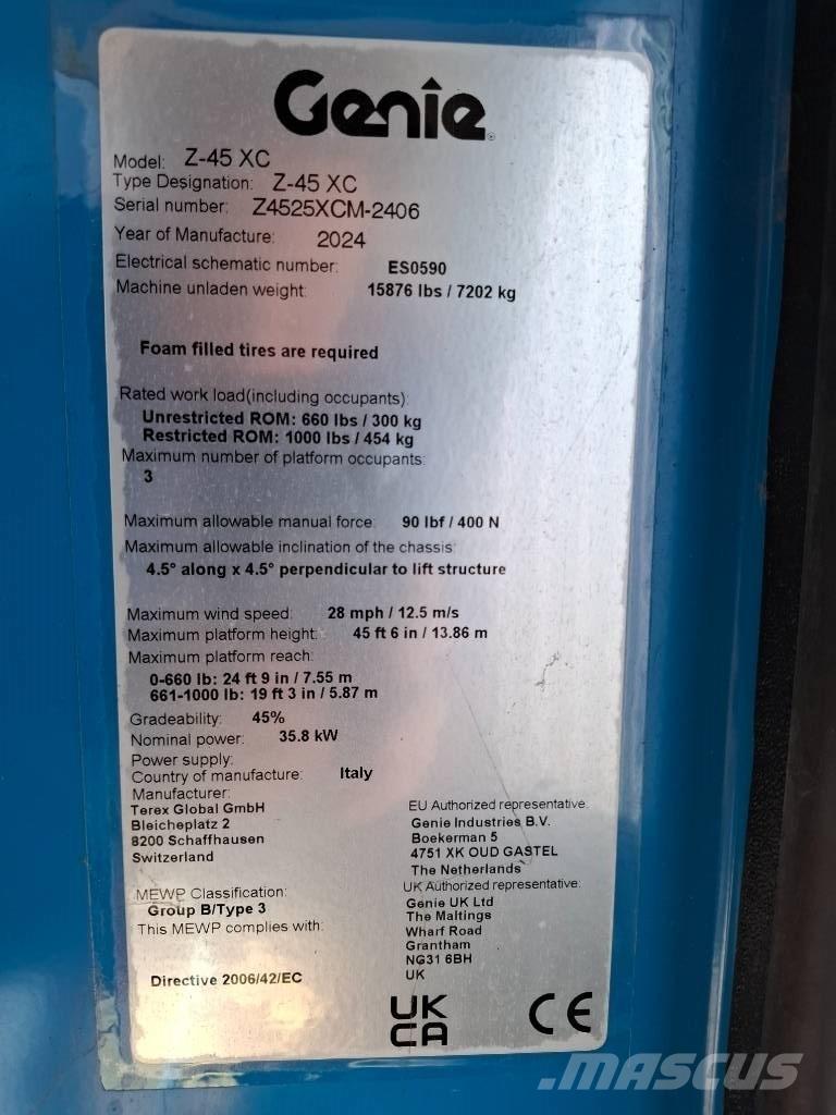 Genie Z45XC Elevadores braços articulados