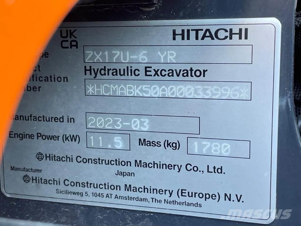 Hitachi ZX17U Miniescavadeiras