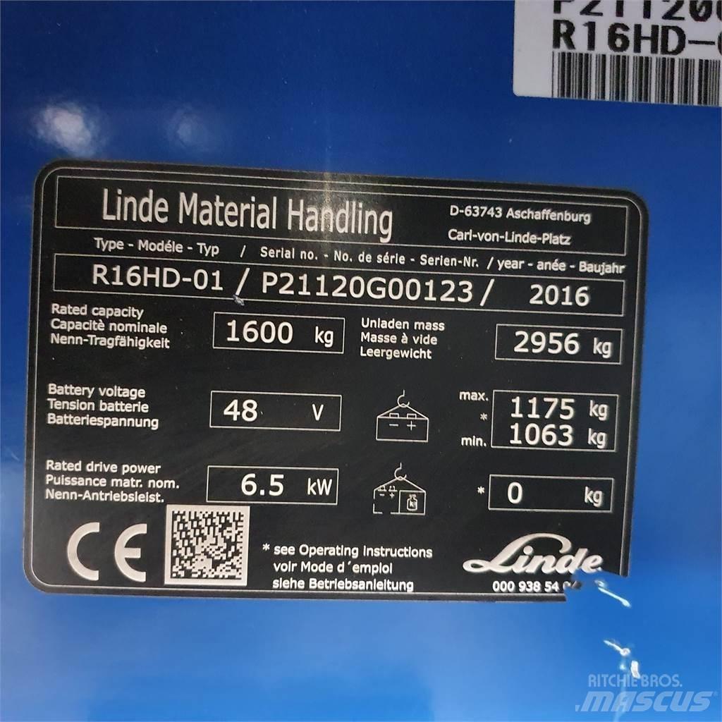 Linde R16HD Empilhadores Elevadores