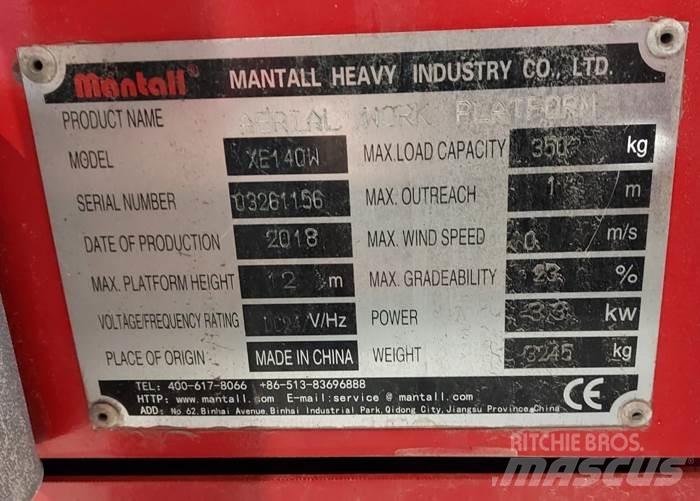 Mantall XE140W Elevadores de tesoura