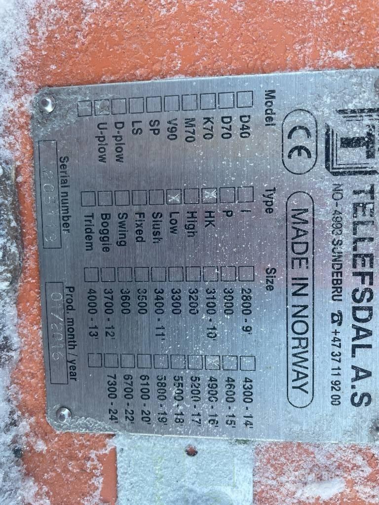 Tellefsdal U-4900 Lâminas de neve e arados