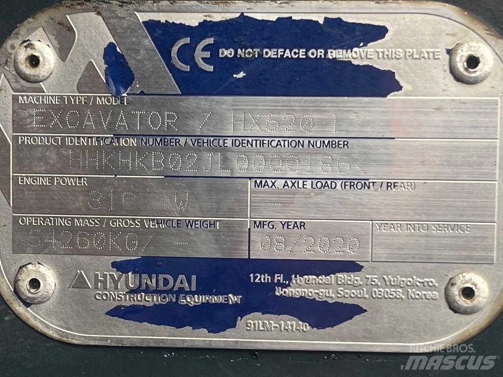 Hyundai HX 520 L Escavadeiras de esteiras
