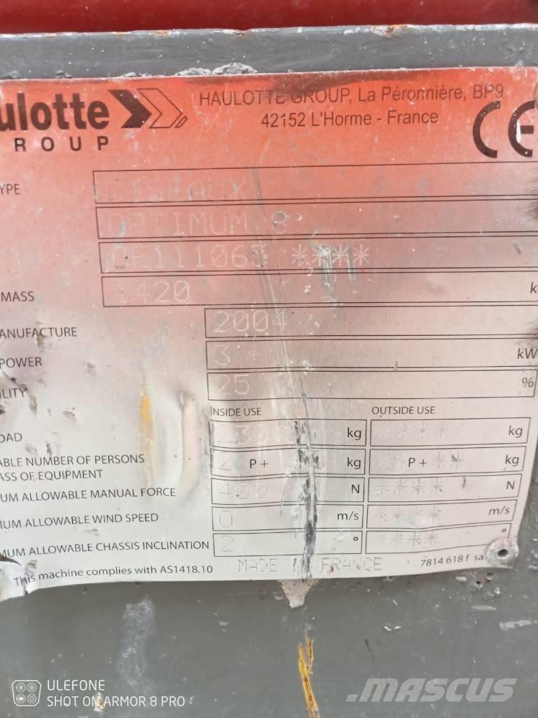 Haulotte Optimum  8 Elevadores de tesoura