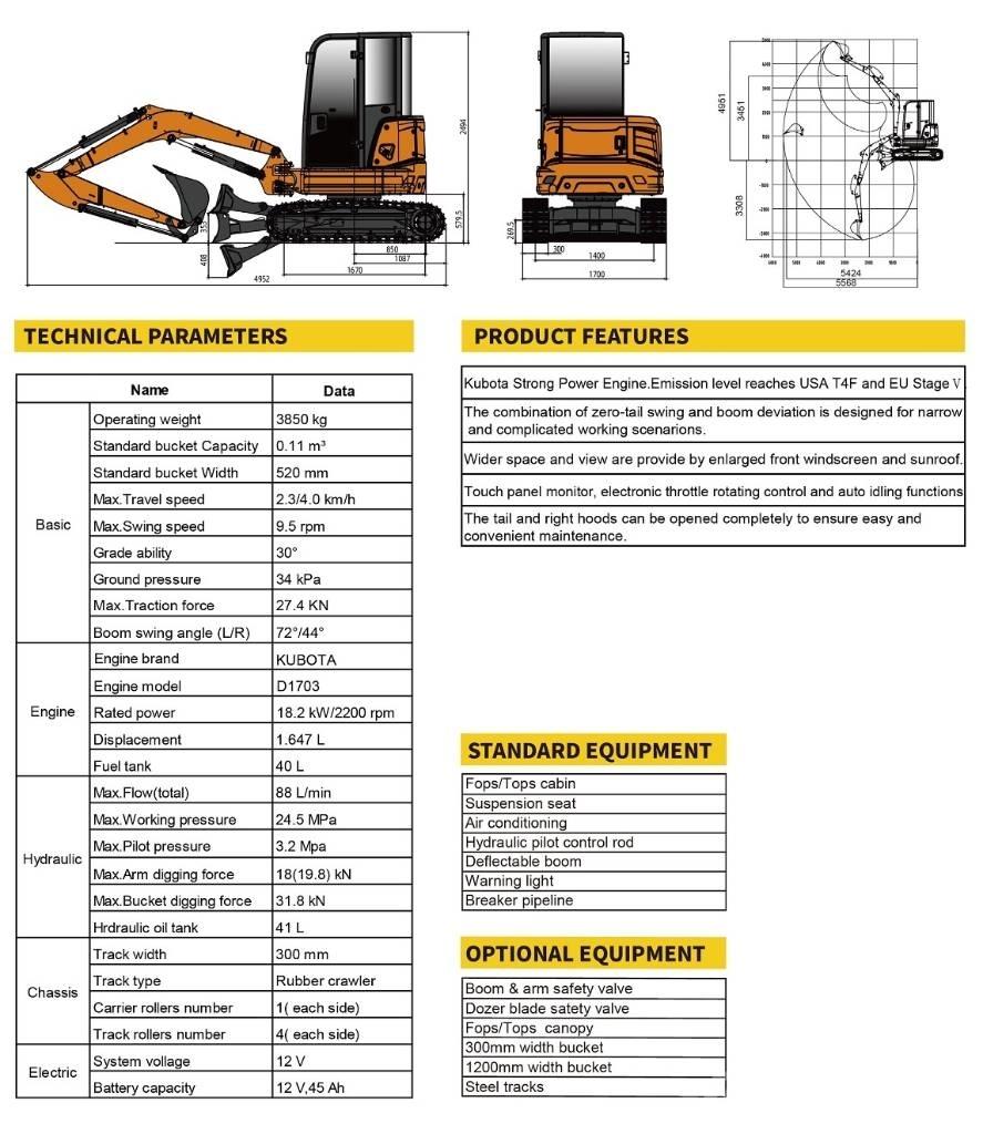 Lonking CDM6035 Miniescavadeiras