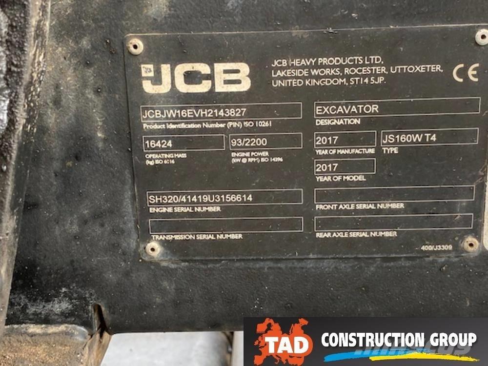 JCB JS 160 W Escavadoras de rodas