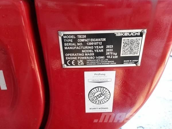 Takeuchi TB 230 Miniescavadeiras