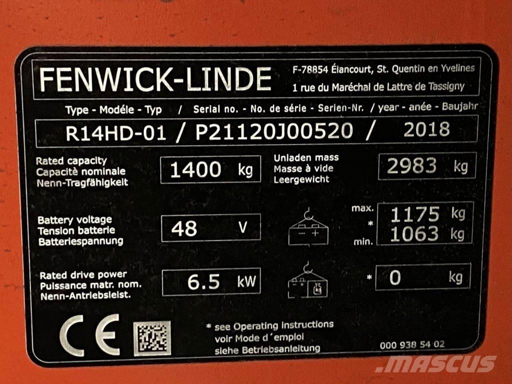 Linde R14HD Empilhadores Elevadores