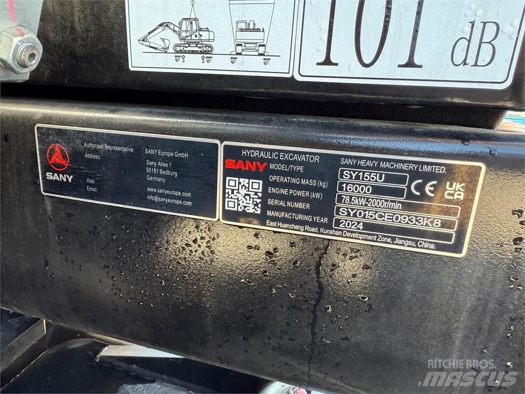 Sany SY155U Escavadeiras de esteiras