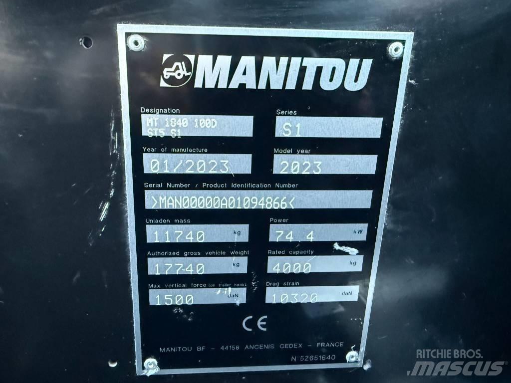 Manitou MT 1840 Manipulador telescópico