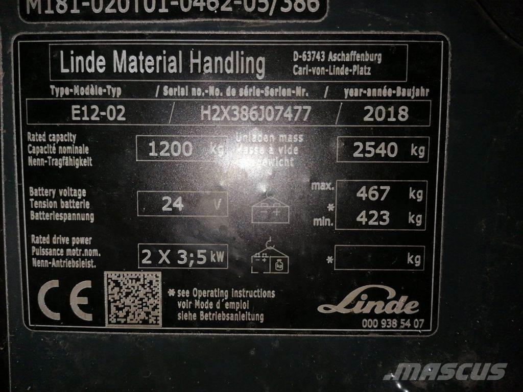 Linde E12-02 Empilhadores eléctricos