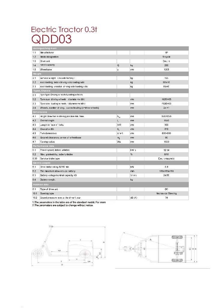 EP QDD03 Tractores de reboque