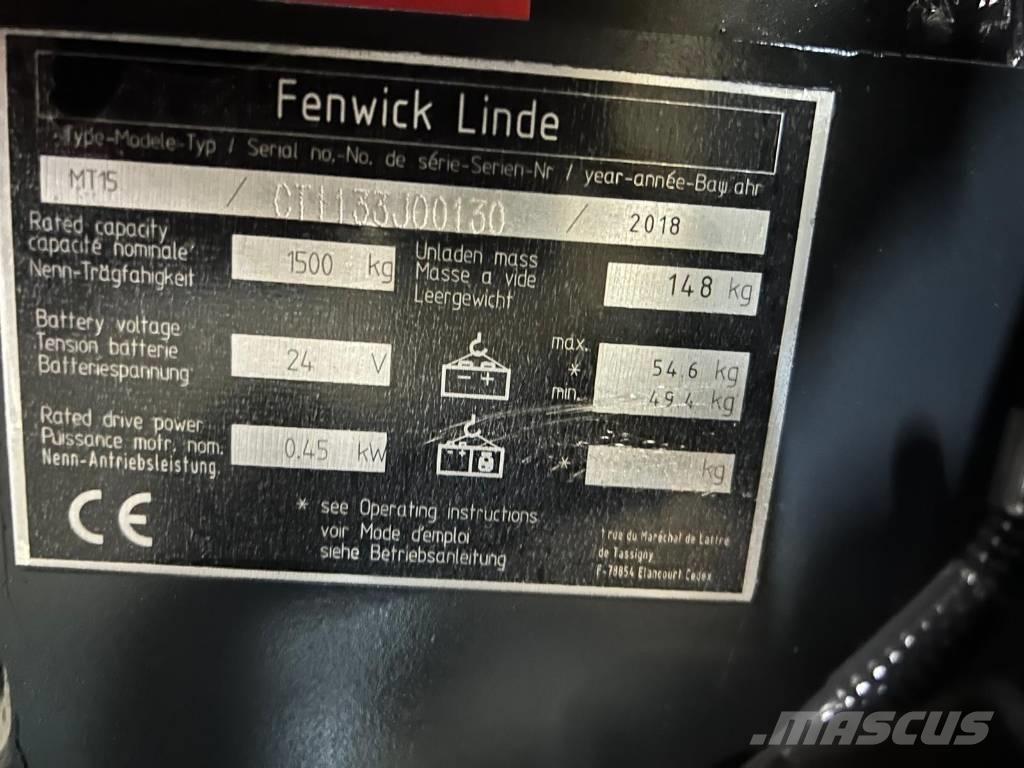 Linde MT 15 Porta palettes
