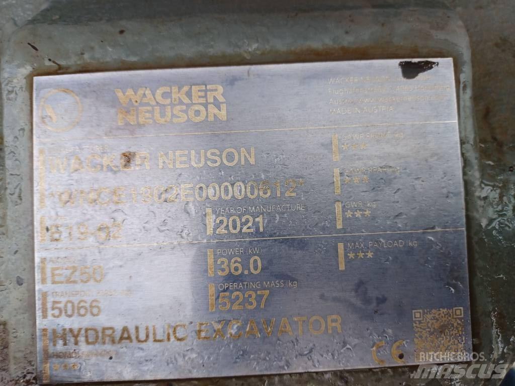 Wacker Neuson EZ50 Escavadeiras de esteiras