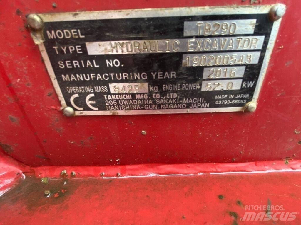 Takeuchi TB 290 Escavadoras Midi 7t - 12t