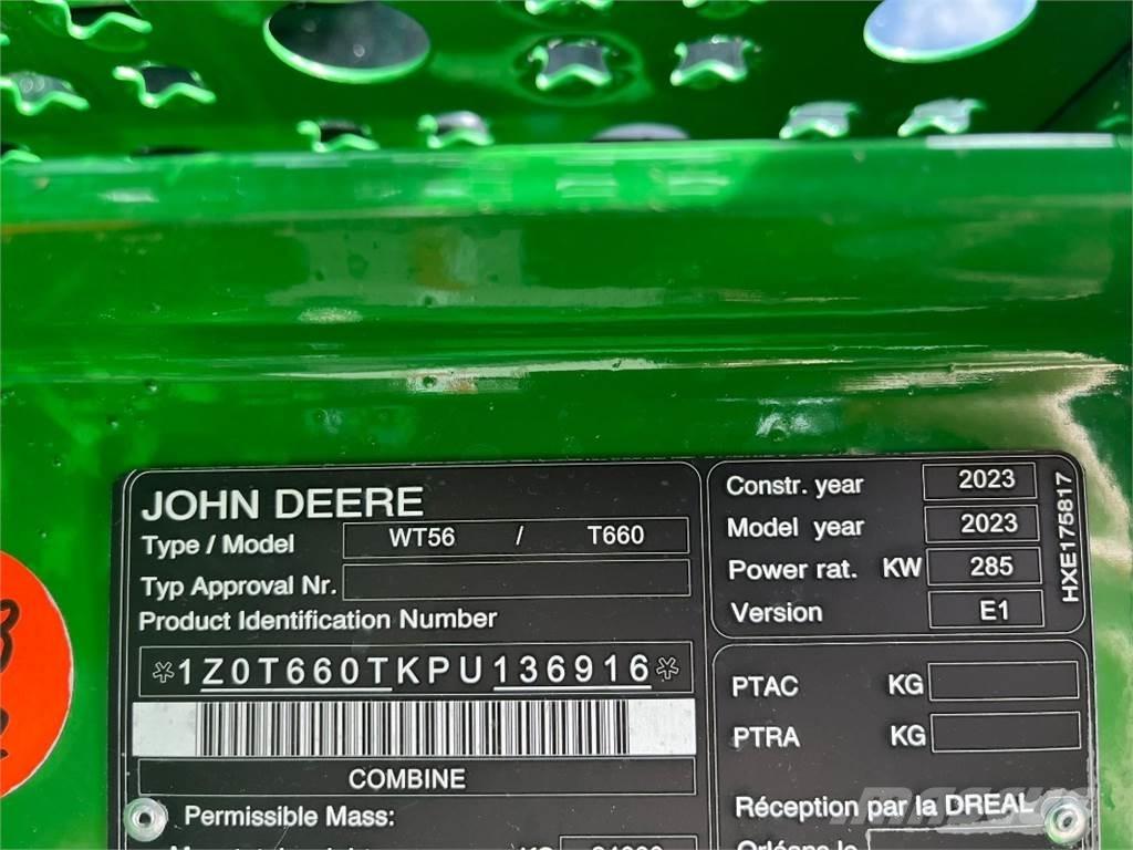 John Deere T660 Ceifeiras debulhadoras