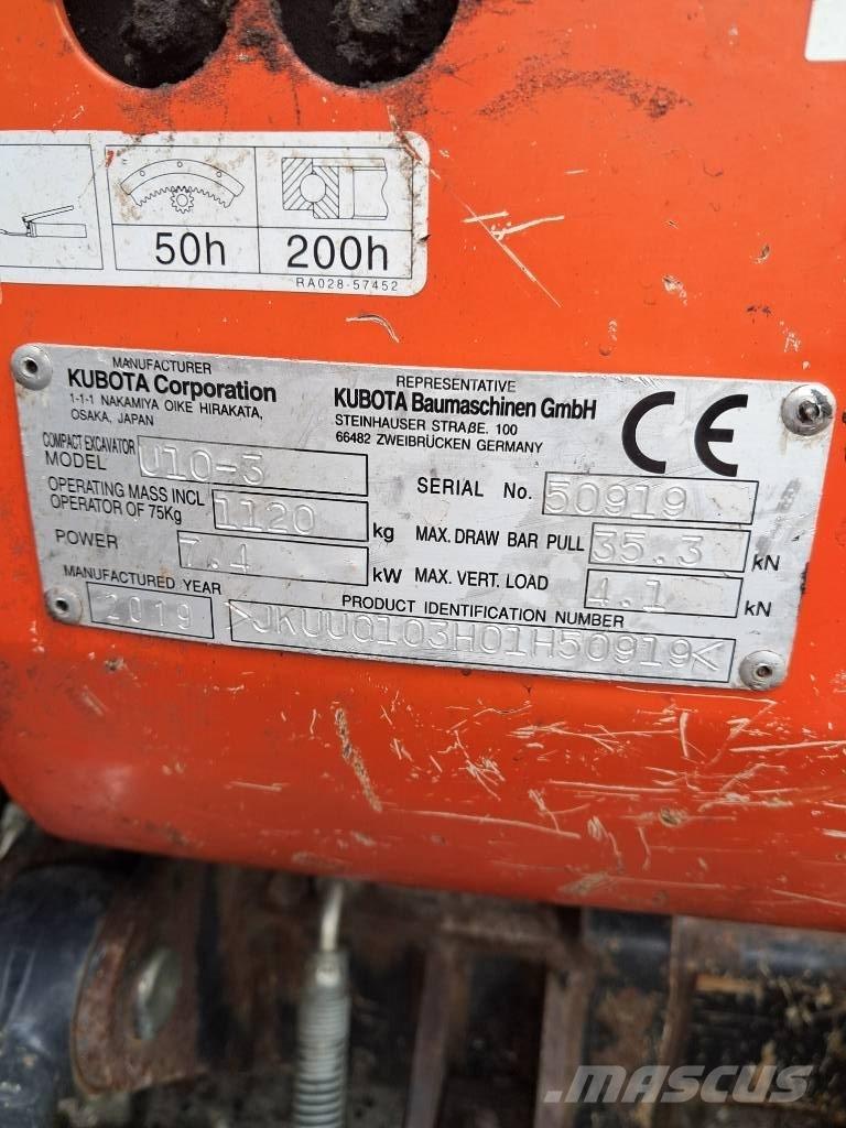 Kubota U 10-3 Miniescavadeiras