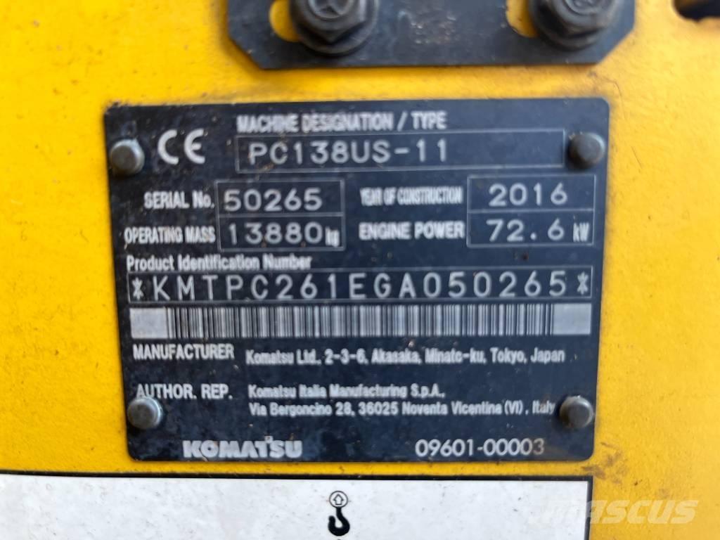 Komatsu PC 138 US-11 Escavadeiras de esteiras