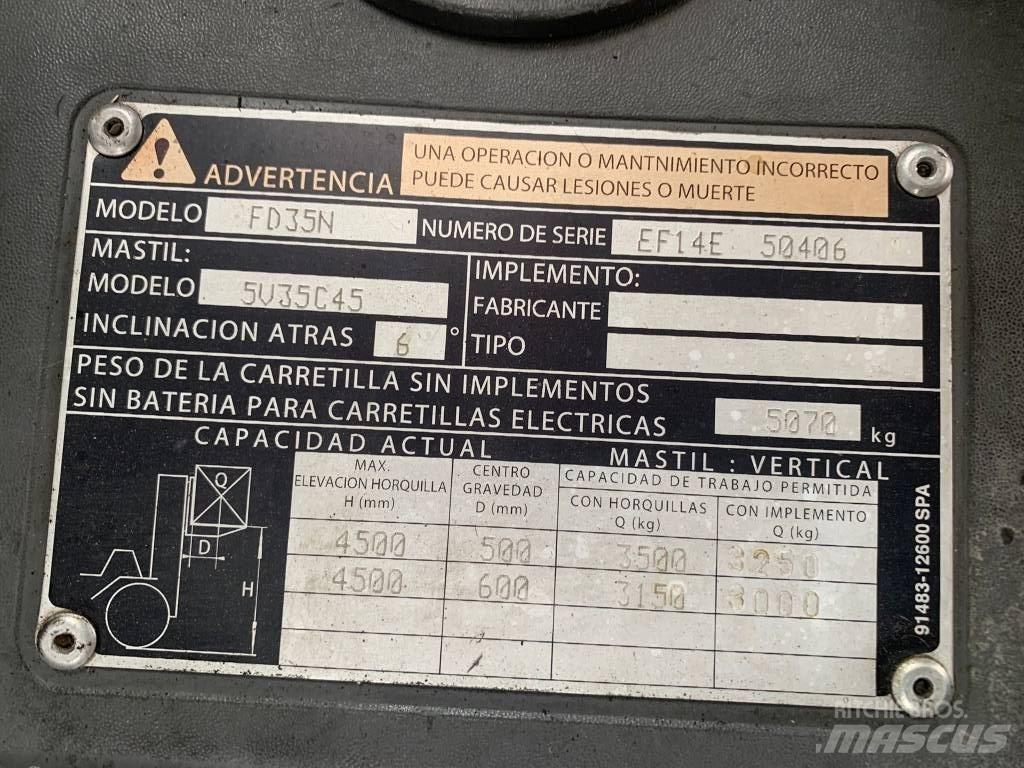Mitsubishi FD35N Empilhadores Diesel