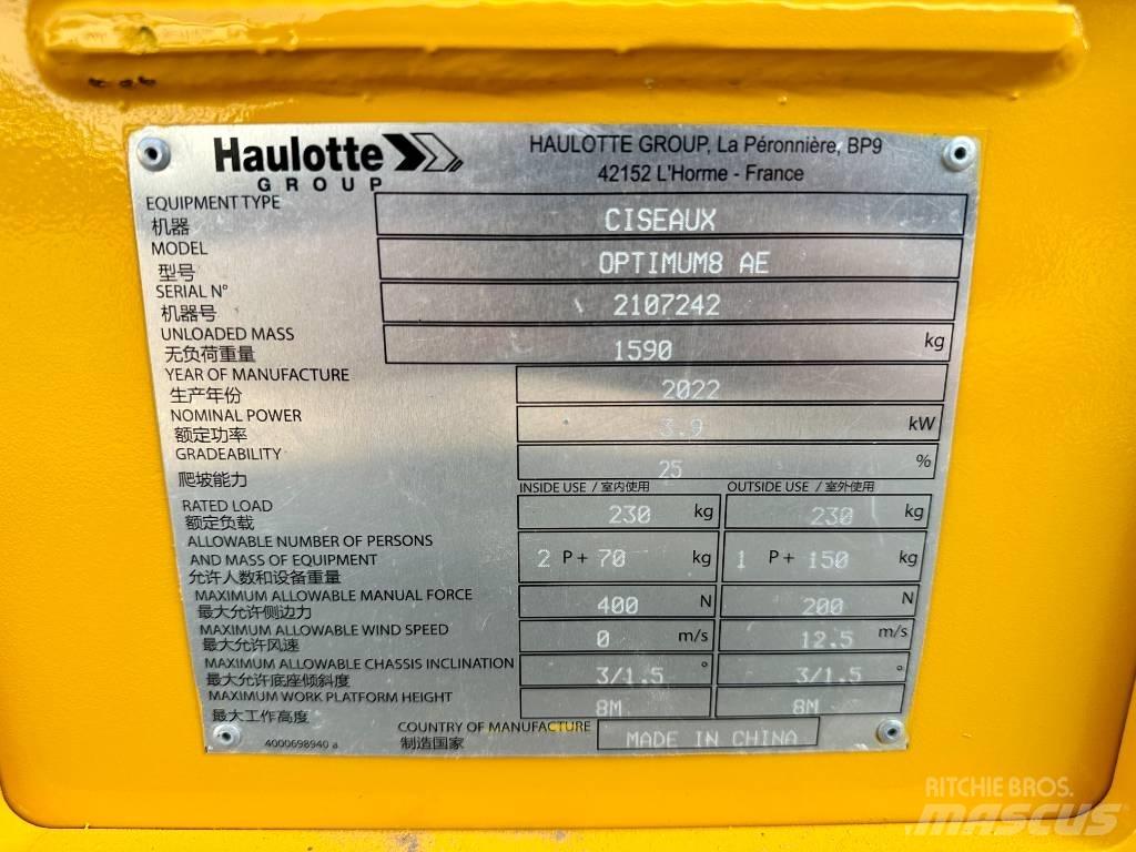 Haulotte OPTIMUM 8 Elevadores de tesoura