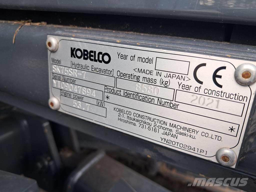Kobelco SK75SR-7 Escavadoras Midi 7t - 12t