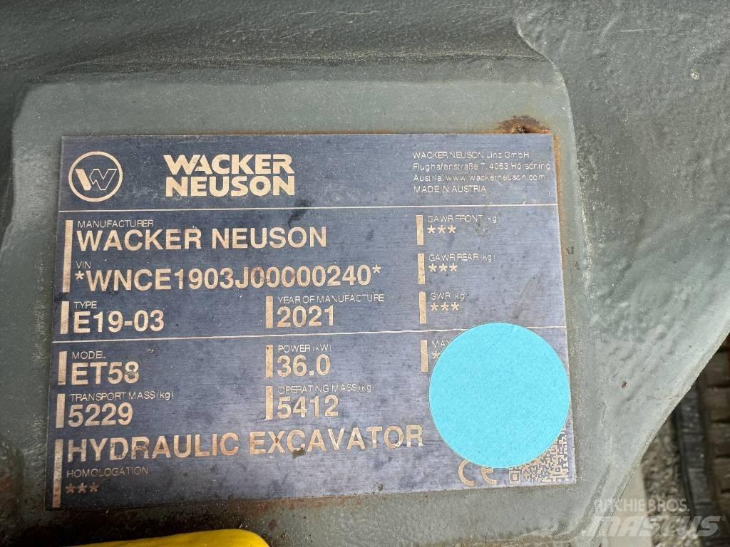Wacker Neuson ET58 Escavadeiras de esteiras