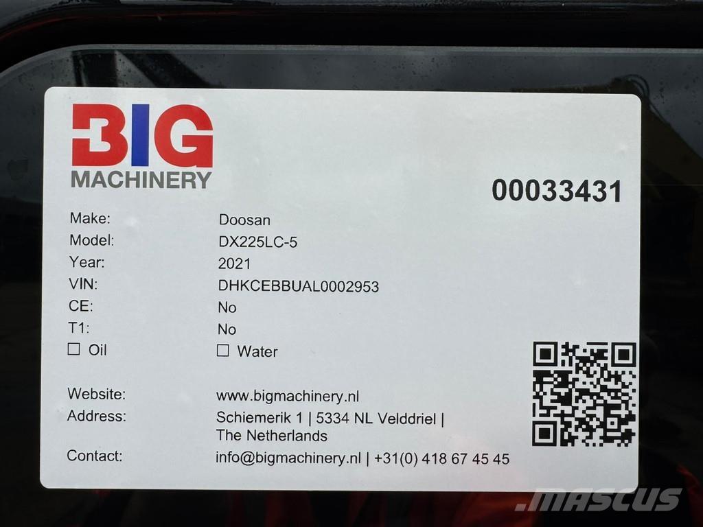 Doosan DX225LC-5 Escavadeiras de esteiras