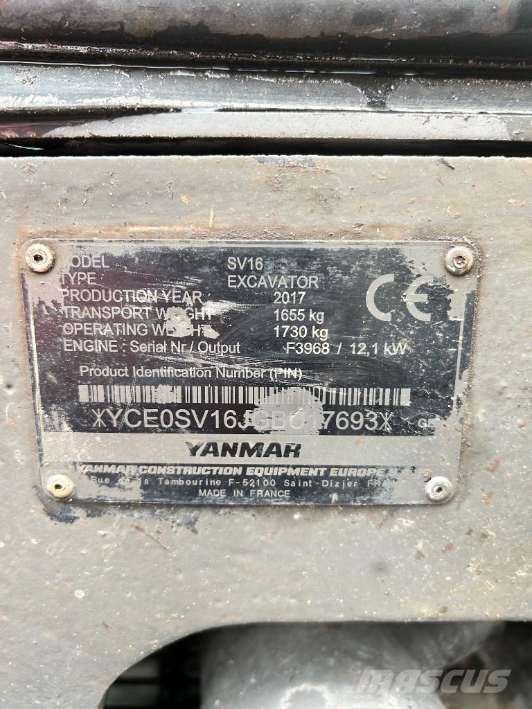 Yanmar SV 16 Miniescavadeiras