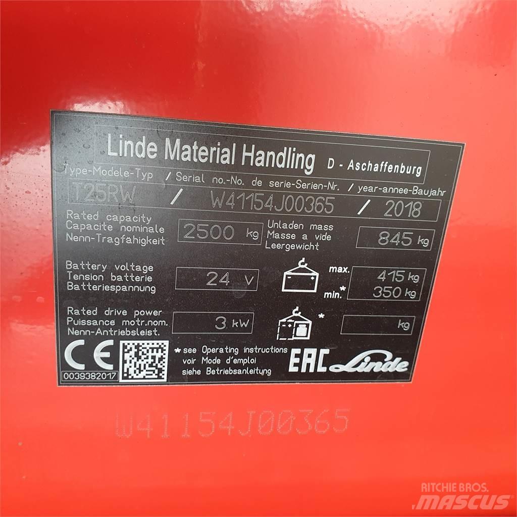 Linde T25RW-lang Porta palettes