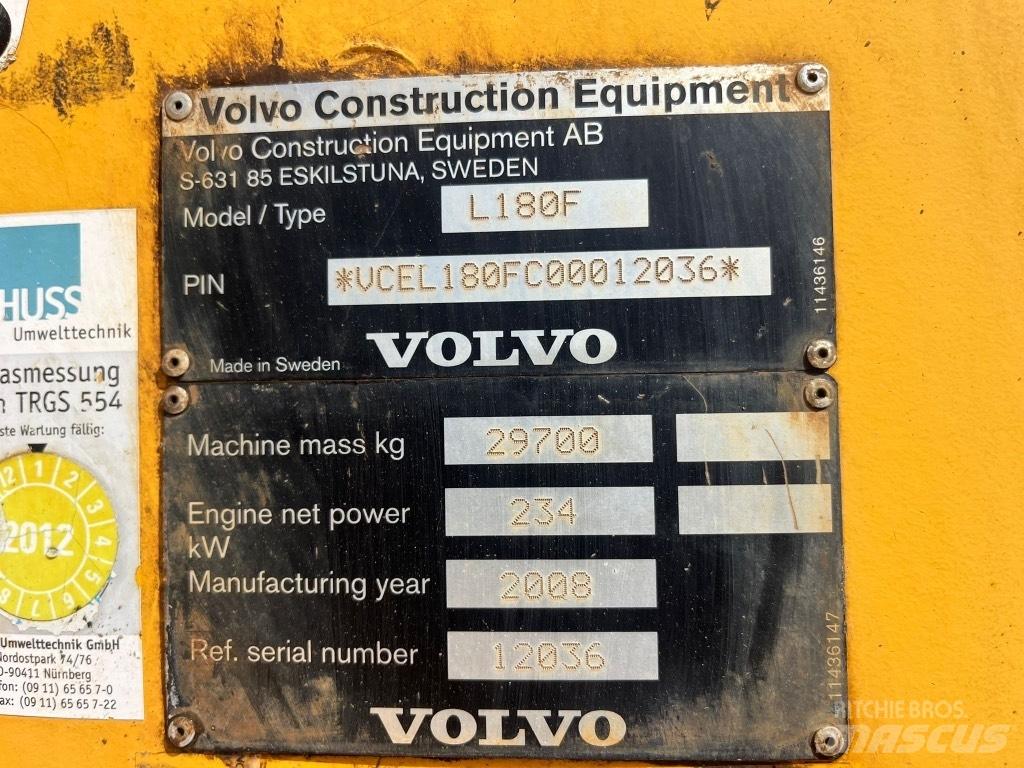 Volvo L 180 F Carregadeiras de rodas
