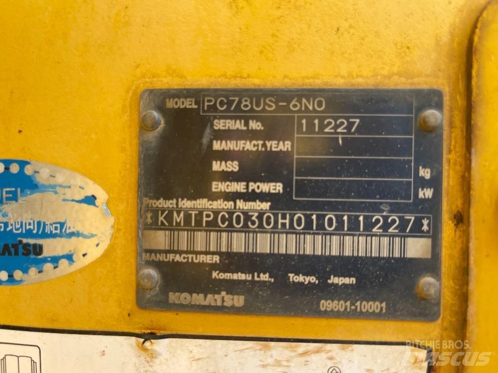 Komatsu PC78US-6N0 Escavadeiras de esteiras