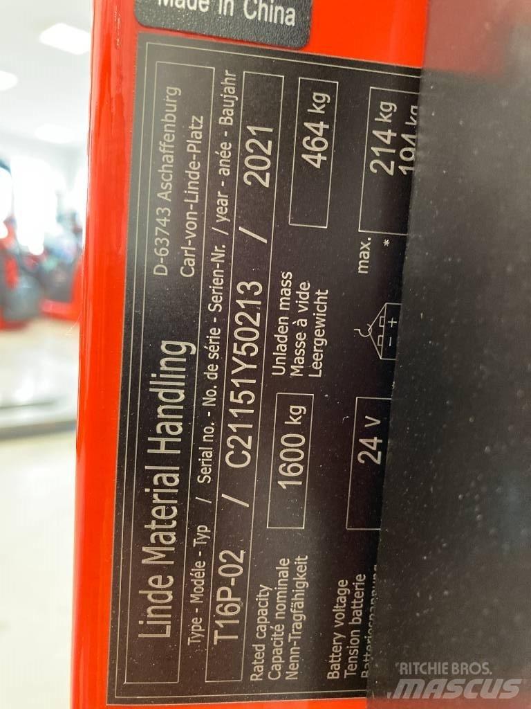 Linde T16P/1151-02 Porta-paletes com plataforma