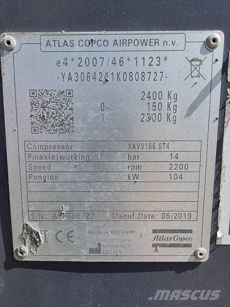 Atlas Copca XAVS186 Reforçadores de ar