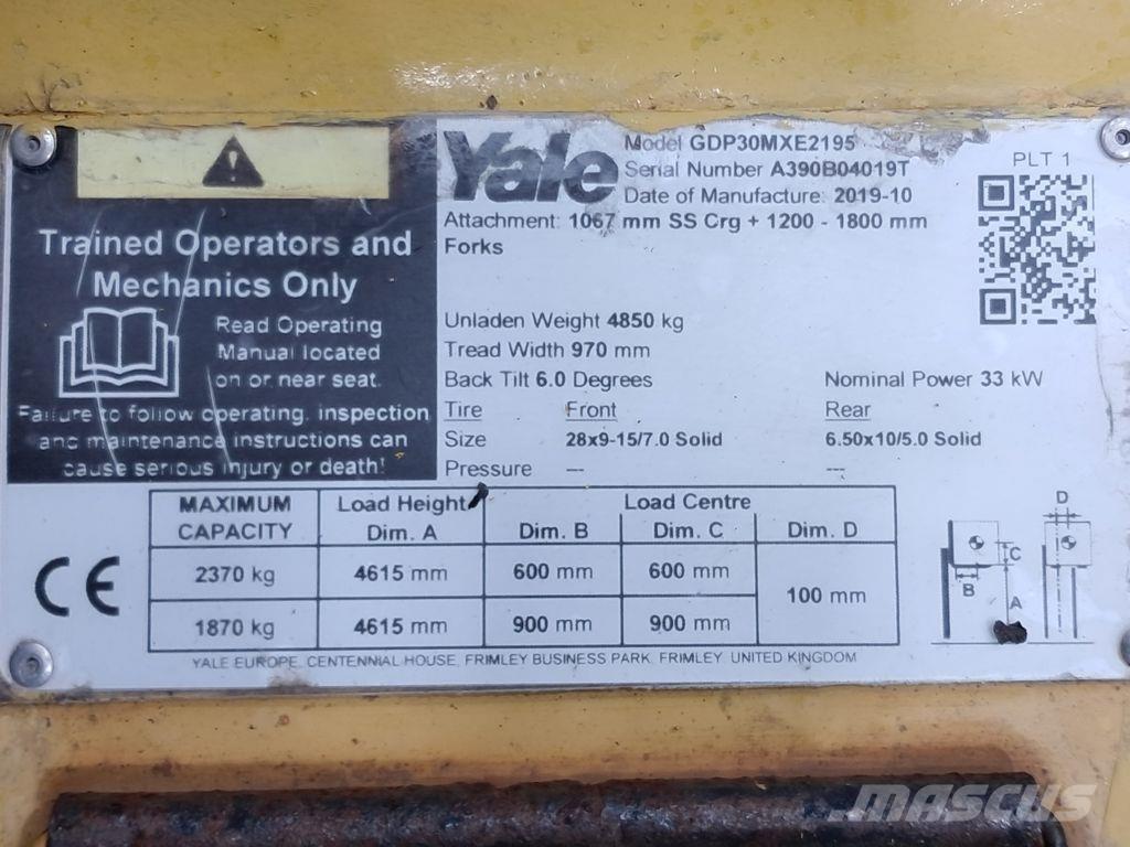 Yale GDP30MXE2195 Empilhadores Diesel