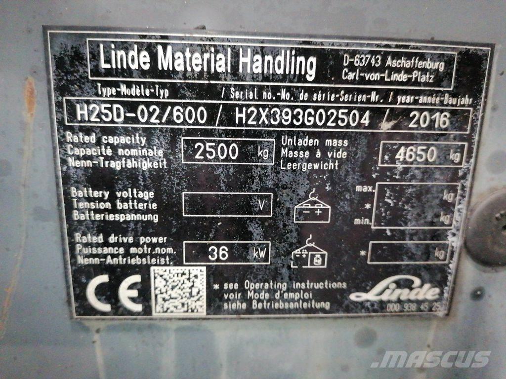 Linde H25D-02/600 Empilhadores a gás