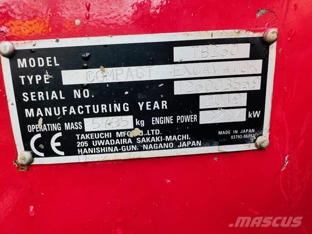 Takeuchi TB 260 Miniescavadeiras